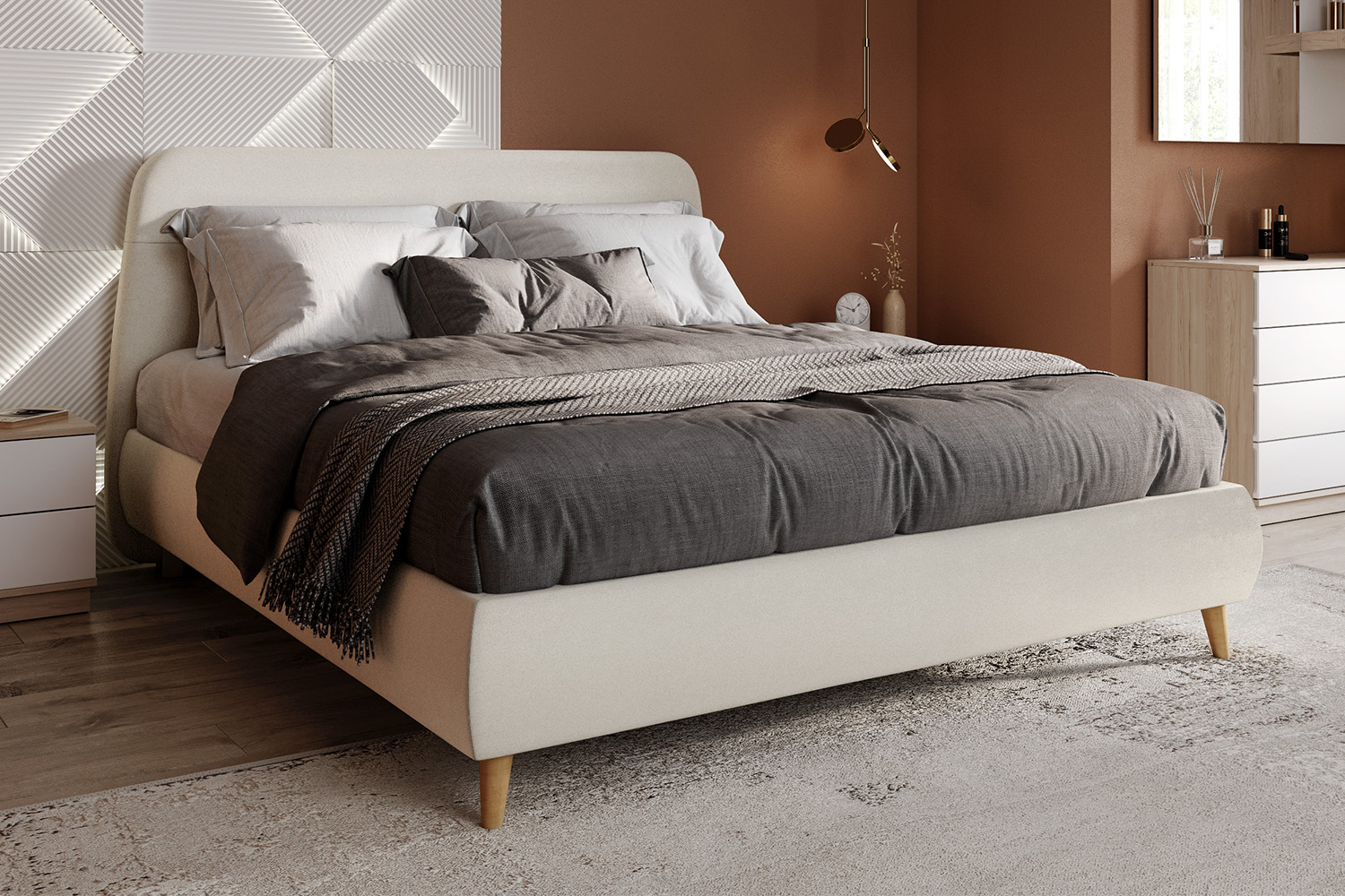 Двуспальные кровати - изображение №3 "Кровать Магнелия 160 х 200"  на www.Angstrem-mebel.ru