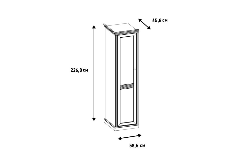 Шкафы платяные - изображение №4 "Шкаф Изотта с полкой и штангой"  на www.Angstrem-mebel.ru