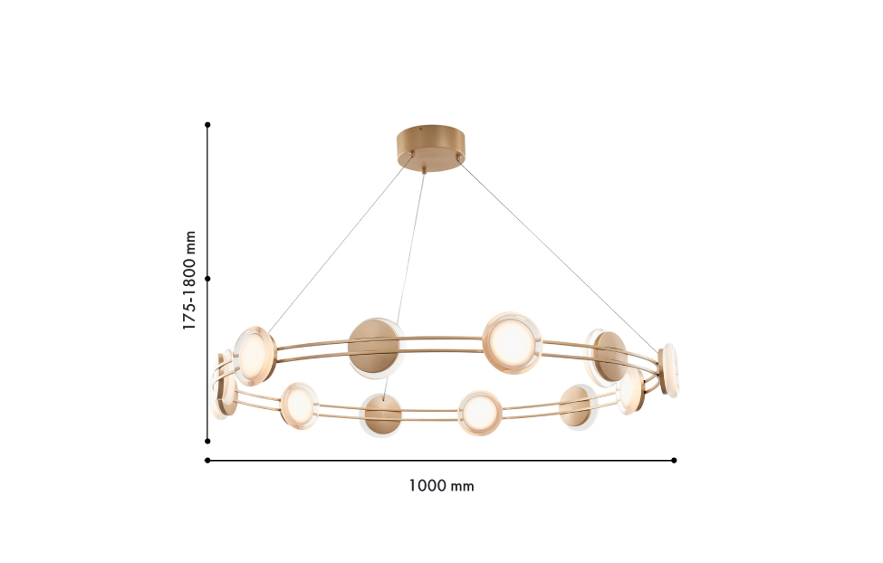 Люстры - изображение №3 "Подвесная люстра Yo-yo D1000*H175/1800 12*LED*4W"  на www.Angstrem-mebel.ru