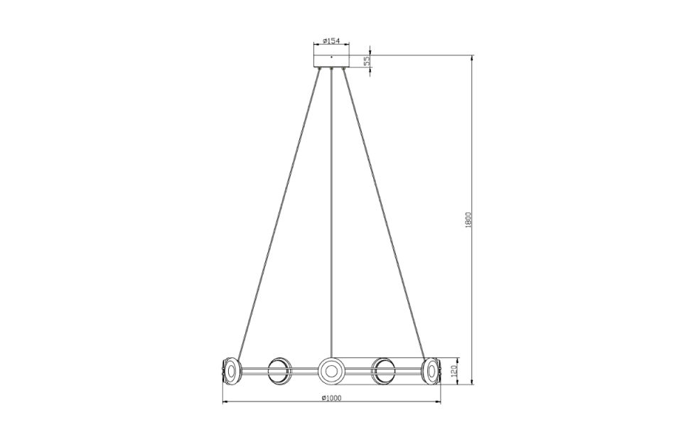 Люстры - изображение №5 "Подвесная люстра Yo-yo D1000*H175/1800 12*LED*4W"  на www.Angstrem-mebel.ru