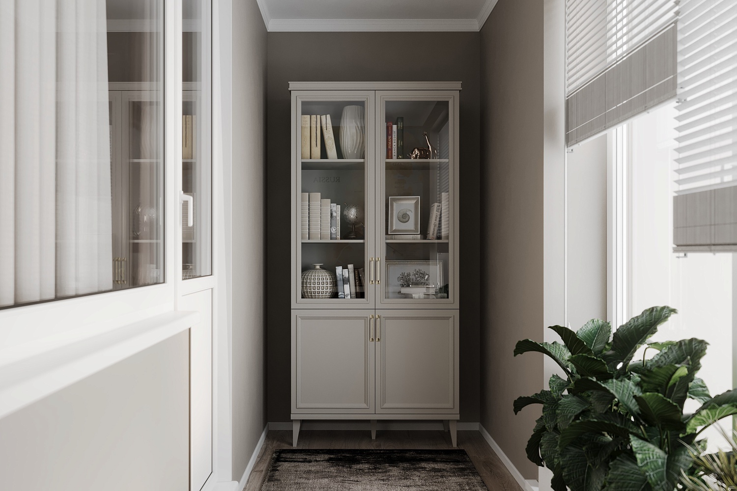 Шкафы-витрины - изображение №4 "Шкаф Орландо с полками ОР-005.00 (2 комплекта) ЛДСП"  на www.Angstrem-mebel.ru